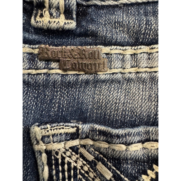 Rock & Roll Cowgirl Mid-Rise Bootcut Jeans, Size 32x32 - Picture 6 of 9